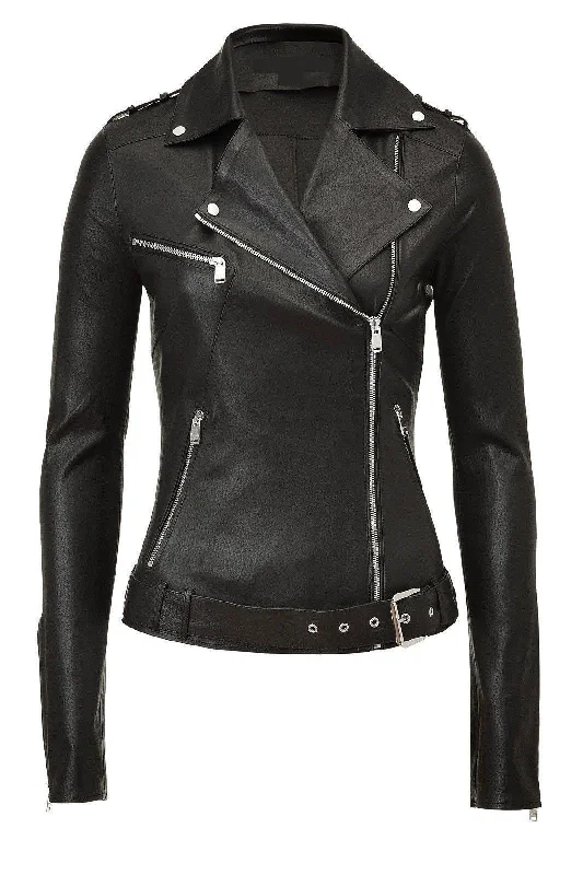 Women Real Lambskin Leather Jacket KW020