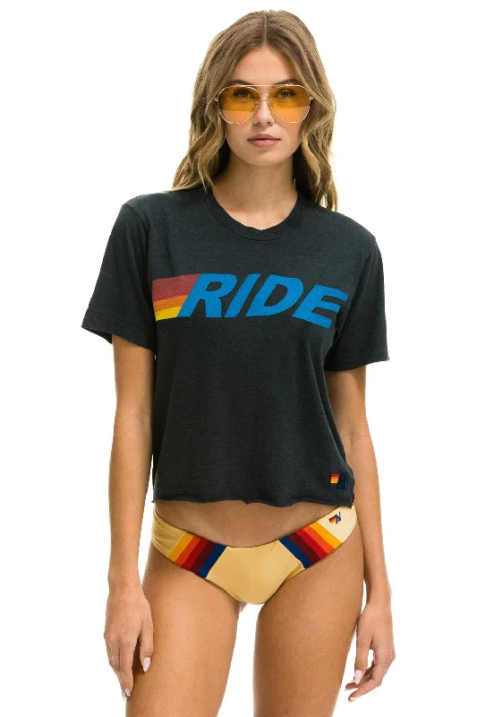 RIDE LOGO BOYFRIEND TEE - CHAR