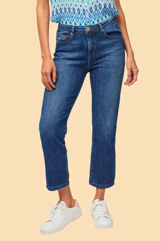 Cropped Denim Jeans | Blue