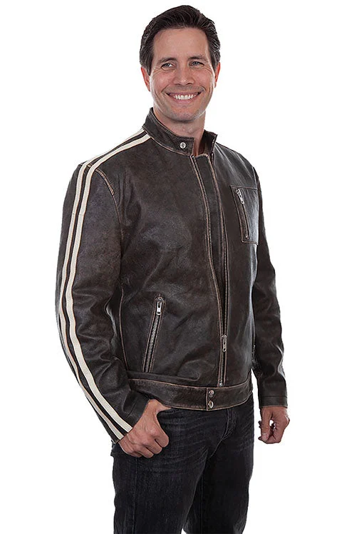 Men's Leather Moto Jacket