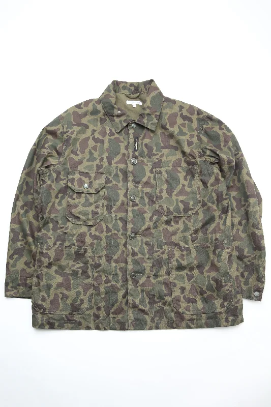 Engineered Garments X Totem FU Over Coverall Jacket - Olive Camo 6.5oz Flat Twill