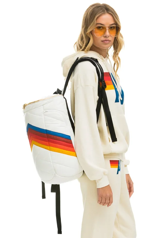 PEAK PUFFER BACKPACK - WHITE GLOSSY