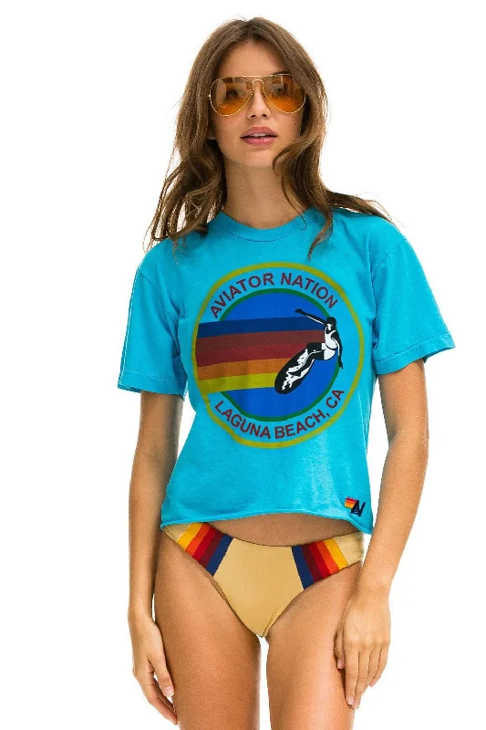 SIGNATURE LAGUNA BEACH BOYFRIEND TEE - NEON BLUE