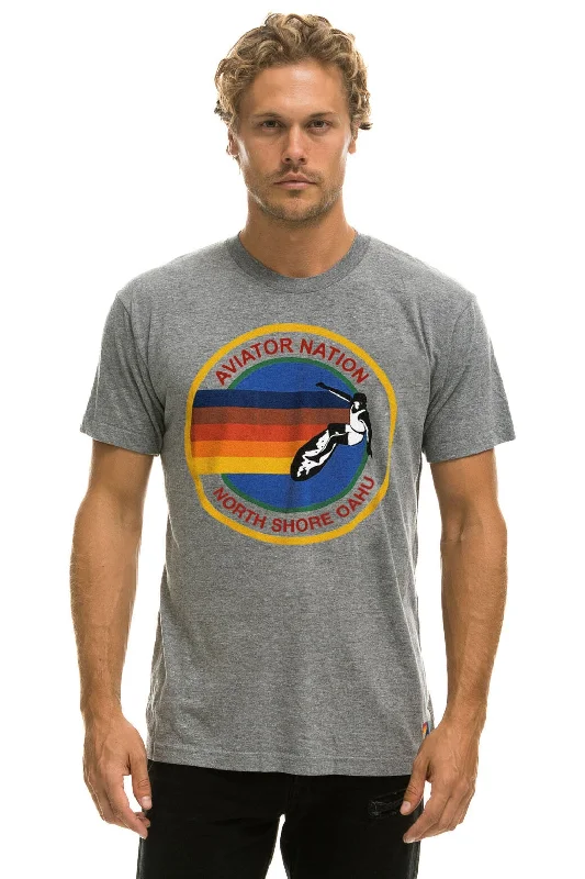 AVIATOR NATION NORTH SHORE TEE - HEATHER GREY