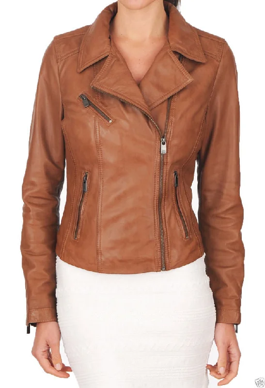 Women Real Lambskin Leather Jacket KW015