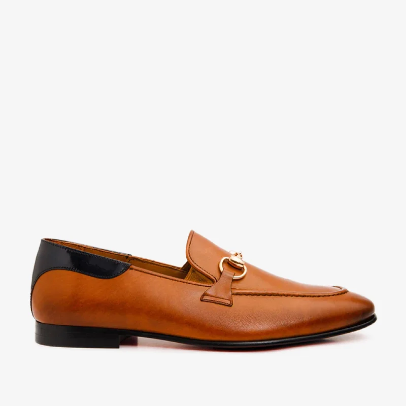 The Maratea Brown Leather shoe Bit Loafer Men Shoe