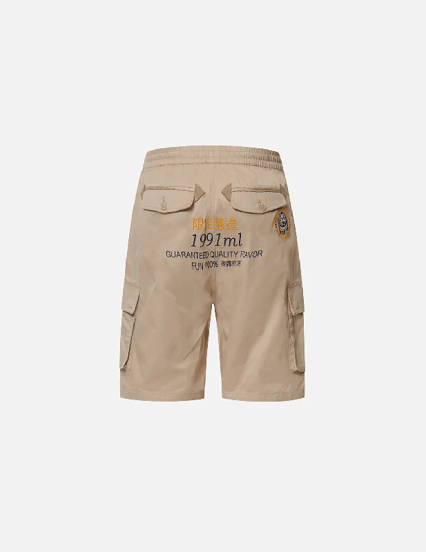 Daruma Label Embroidered Cargo Shorts