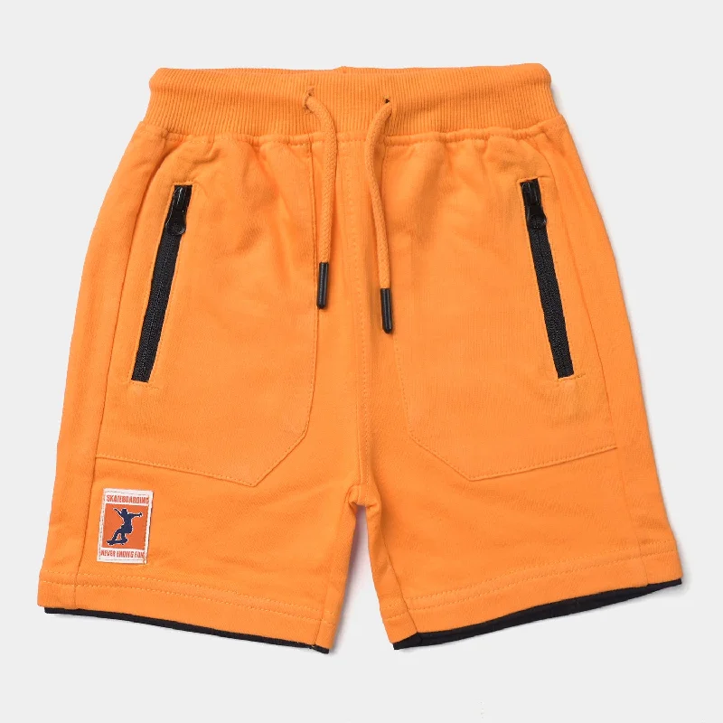 Boys Cotton Terry Jersey Short Skateboarding-B.Marigold