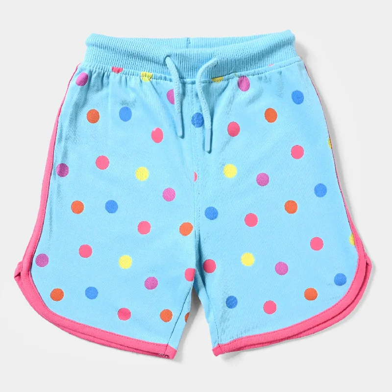 Girls Cotton Terry Short Polka Dots-T.Breeze