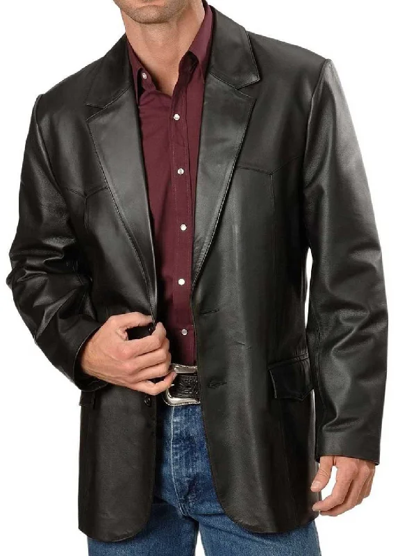 Men Real Sheepskin Leather Blazer KB002