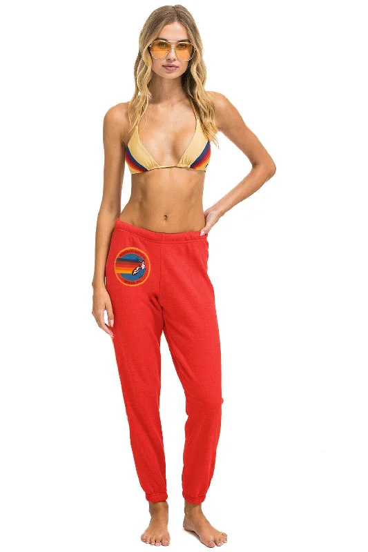 AVIATOR NATION MIAMI SWEATPANTS - RED