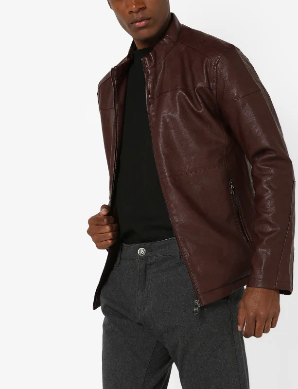 Men Real Lambskin Motorcycle Leather Biker Jacket KM695