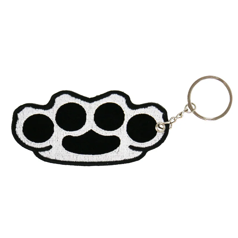 Hot Leathers KCH1029 Brass Knuckles Embroidered Key Chain