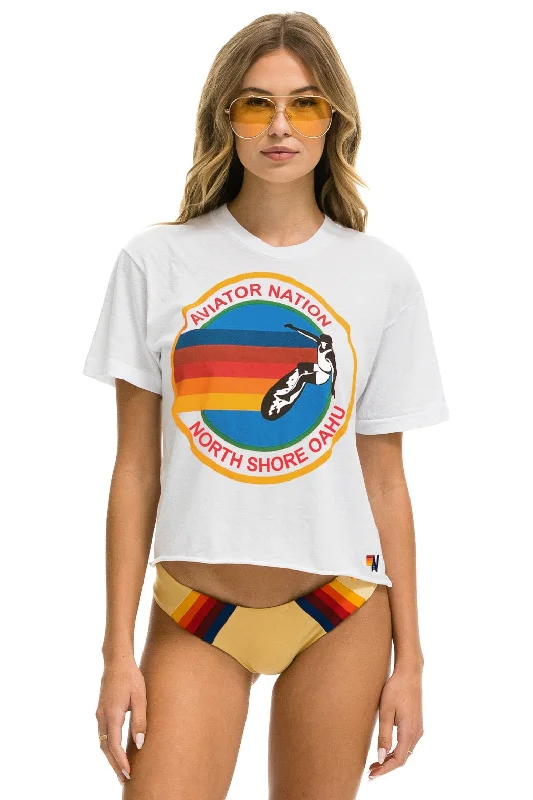 SIGNATURE NORTH SHORE BOYFRIEND TEE - WHITE