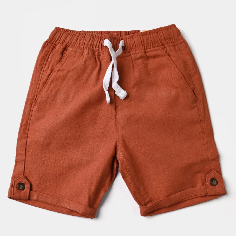 Boys Cotton Twill Cotton Short Dream Big-Brown