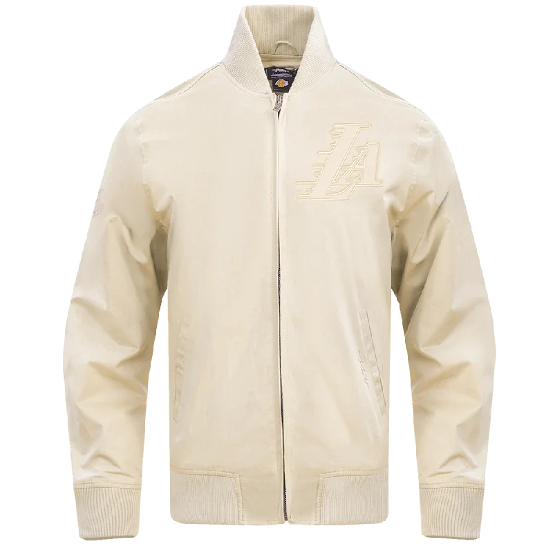 NBA LOS ANGELES LAKERS NEUTRAL TWILL JACKET (EGGSHELL)