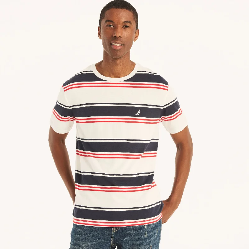 Nautica Mens Sustainably Crafted Striped T-Shirt