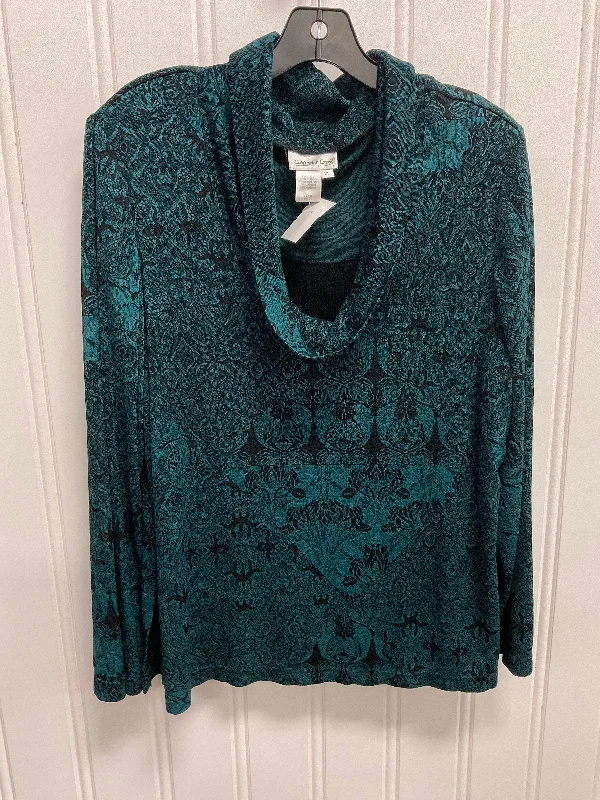 Top Long Sleeve By Coldwater Creek In Aqua, Size: Xl