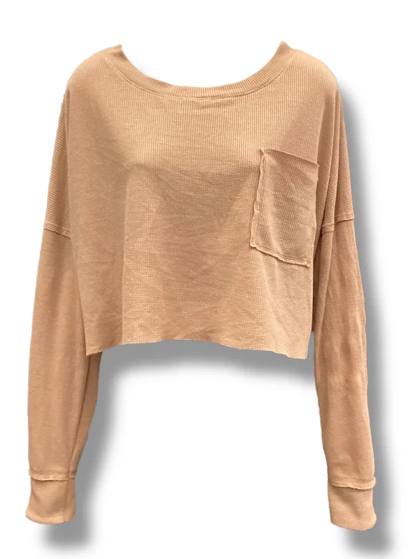 Top Long Sleeve By Altard State In Brown, Size: M