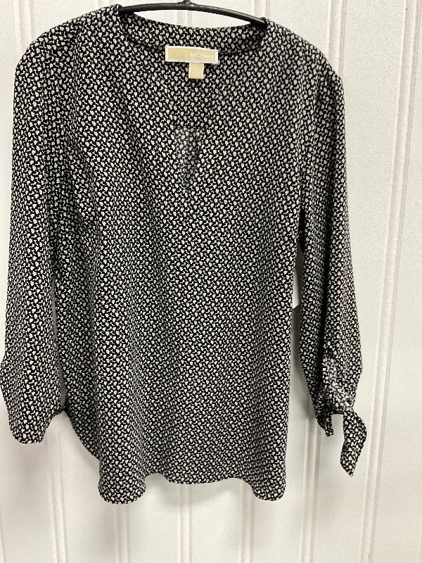 Top 3/4 Sleeve By Michael By Michael Kors In Black, Size: M