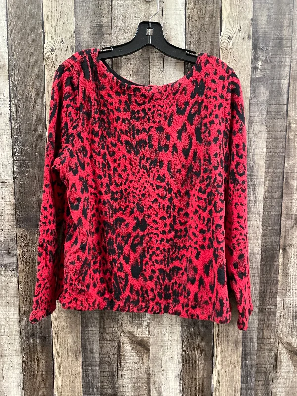 Top Long Sleeve By Chicos In Animal Print, Size: S