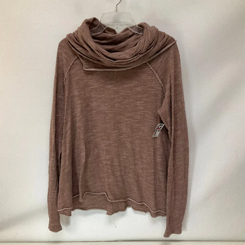 Top Long Sleeve By Free People In Brown, Size: S