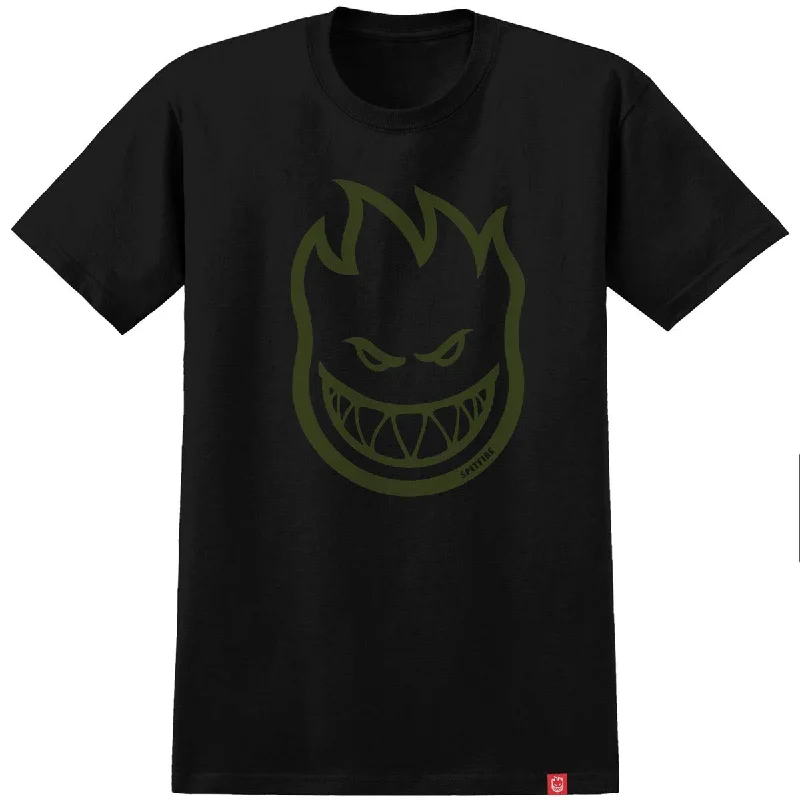 Spitfire Bighead T-Shirt - Black/Olive