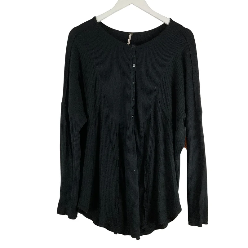 Top Long Sleeve Basic By Free People In Black, Size: L