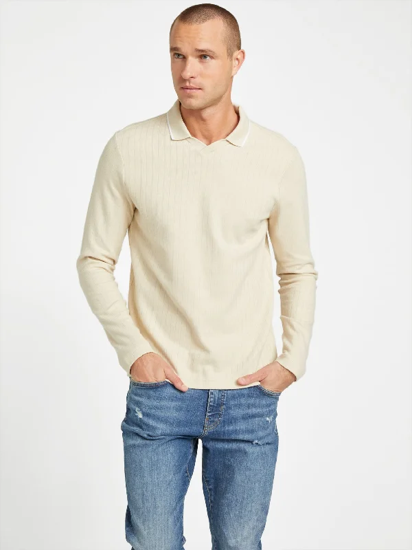 Remington Ribbed Long-Sleeve Polo