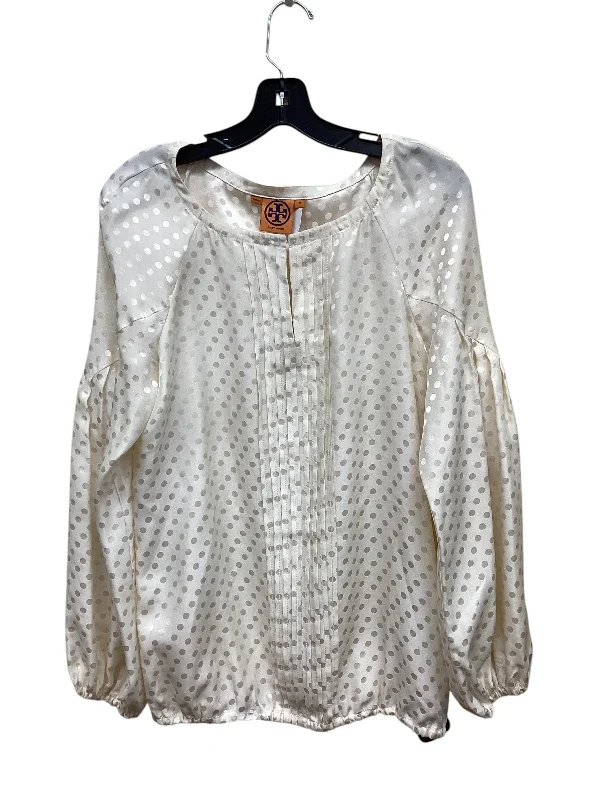 Top Long Sleeve By Tory Burch In Cream, Size: M