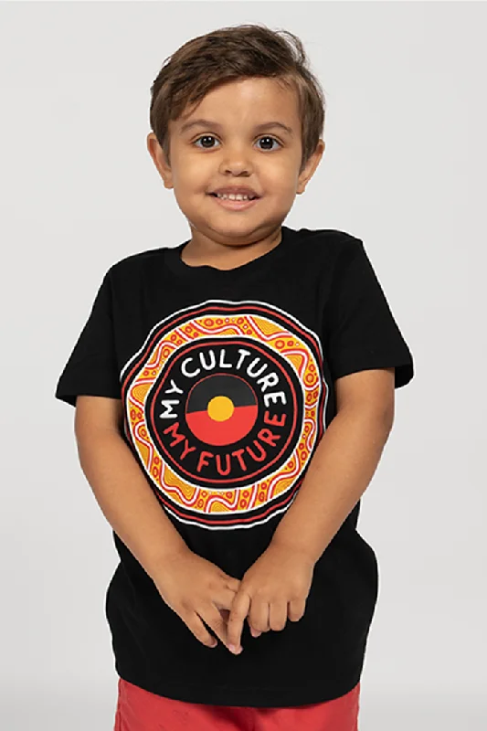 Our Bloodline Black Cotton Crew Neck Kids T-Shirt