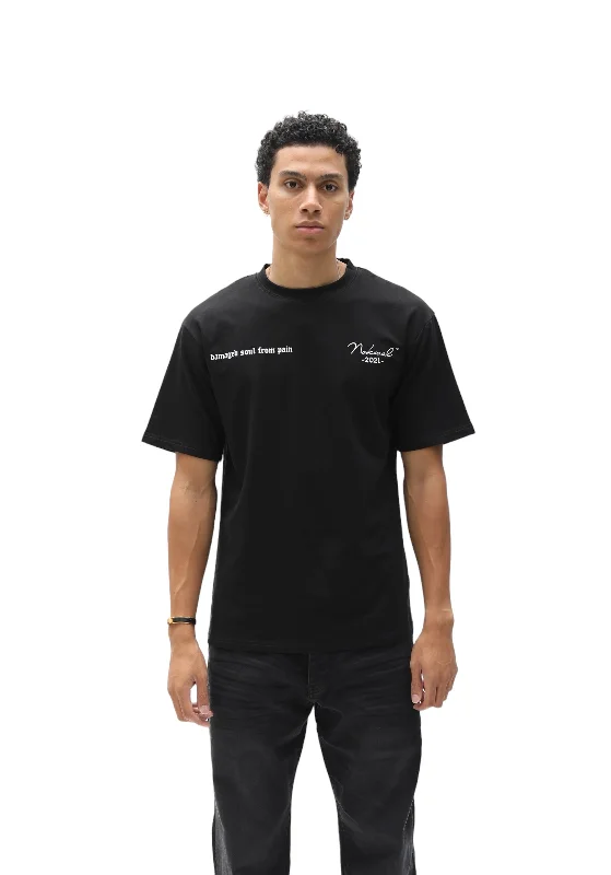 Damaged Soul From Pain - Reflective - T-Shirt - Black