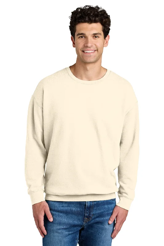 Comfort Colors Mens Garment Dyed Fleece Crewneck Sweatshirt - Ivory