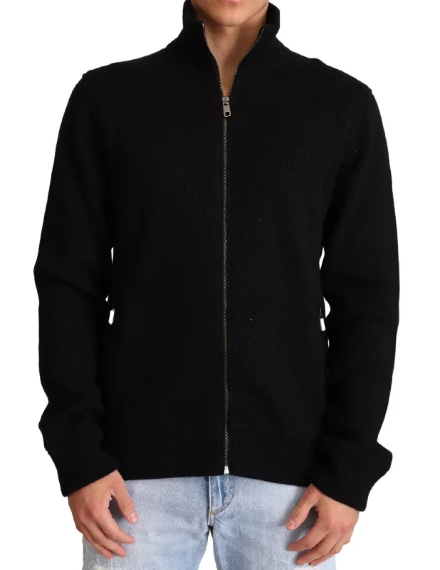 Dolce & Gabbana Elegant High Neck Cashmere Blend Men's Sweater