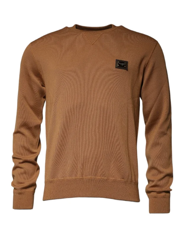 Dolce & Gabbana Logo Plaque Crew Neck Pullover Men's Sweater