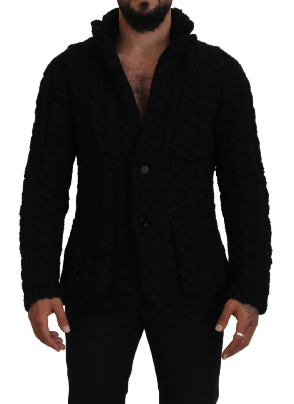 Dolce & Gabbana Elegant Wool-Cashmere Blend Men's Cardigan