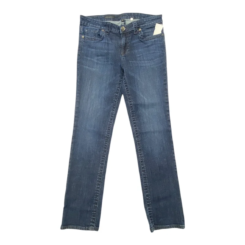 Jeans Straight By Kut In Blue Denim, Size:10