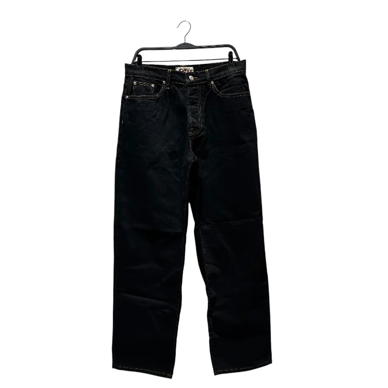 STUSSY/Straight Pants/29/Denim/BLK/bronze stitching