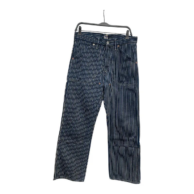 INDIGOVERA/Straight Pants/31/Denim/NVY/Button Fly/Stripe/PIN STRIPE