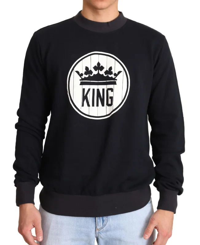 Dolce & Gabbana Regal Crown Motive Crewneck Men's Sweater