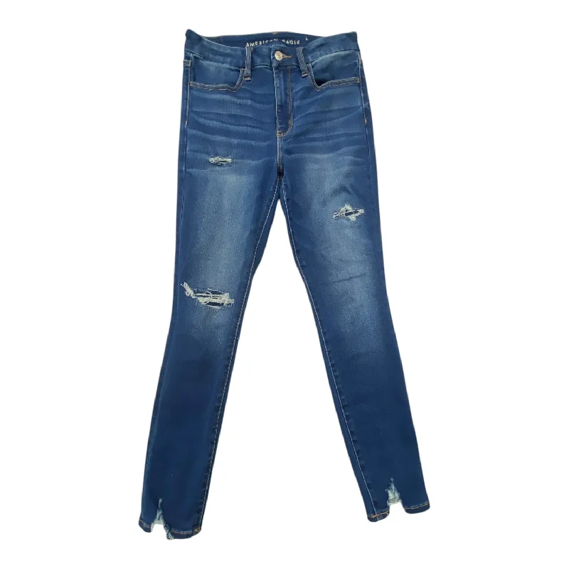 Jeans Skinny By American Eagle In Blue, Size:8