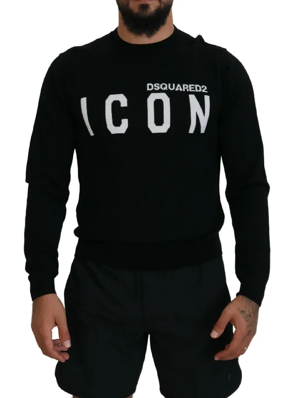 Dsquared² Logo Print Long Sleeves Men Pullover Men's Sweater (Pre-Owned)