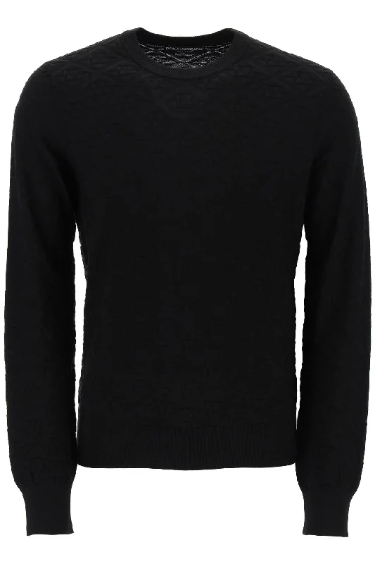 Dolce & Gabbana Men's Dg Jacquard Silk Sweater