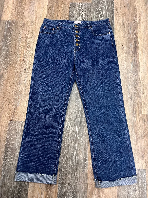 Jeans Straight By Pink Lily In Blue Denim, Size: 12/31