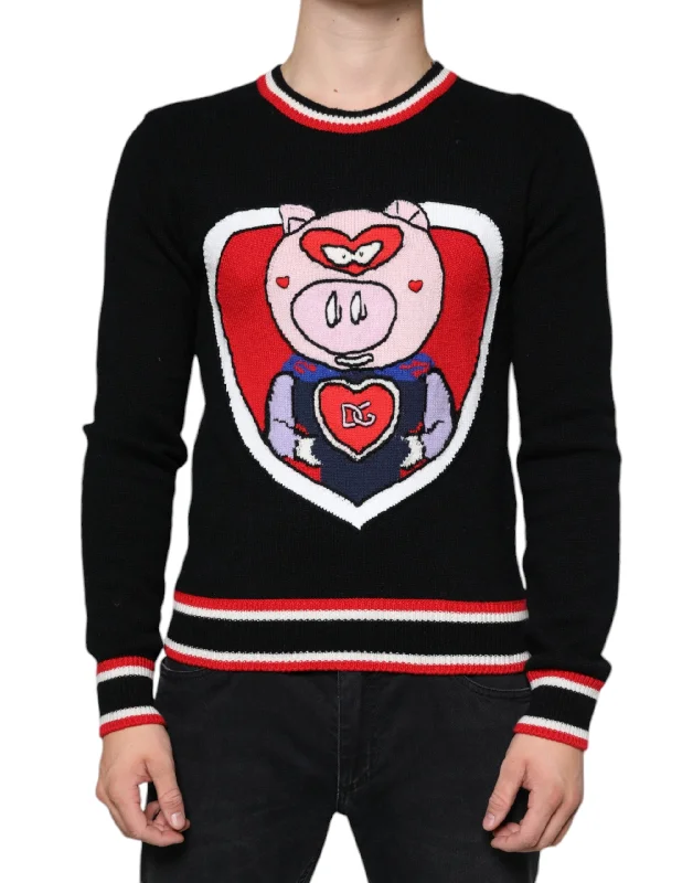 Dolce & Gabbana Cashmere Pig of the Year Pullover Men's Sweater