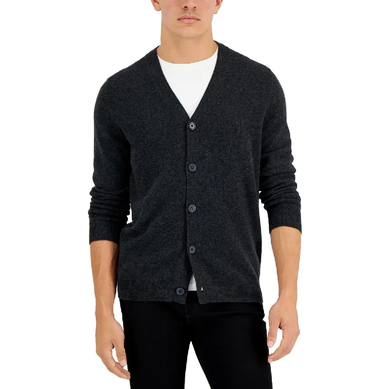 Mens Button Cashmere Cardigan Sweater