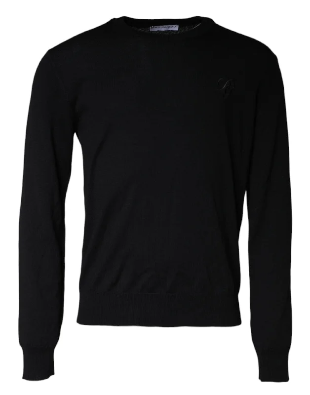 Dolce & Gabbana Wool Knit Crew Neck Pullover Men's Sweater