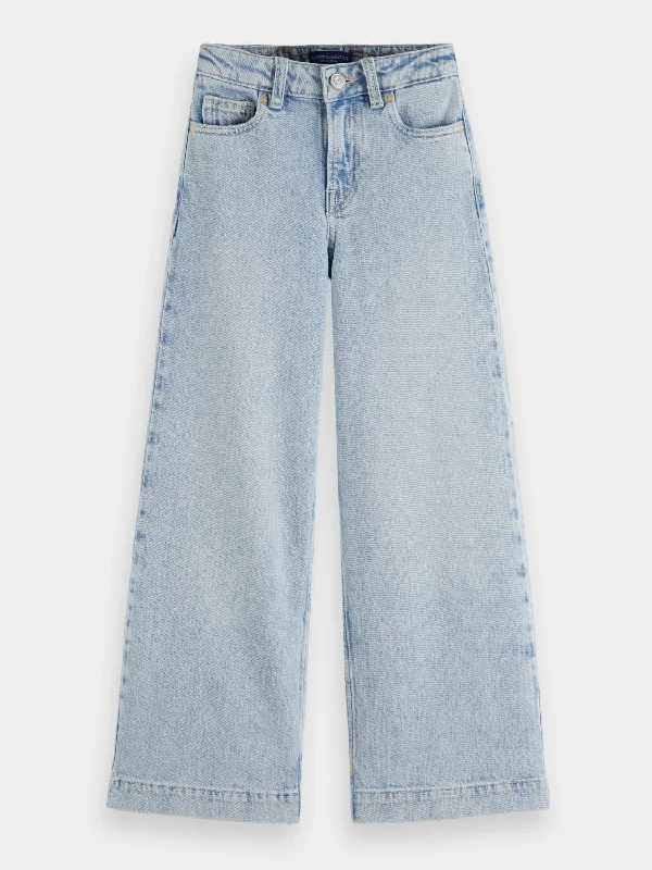 Kids - Wave high-rise wide-leg jeans