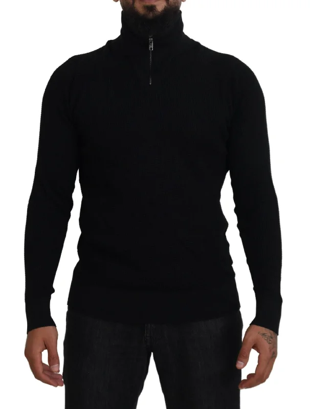 Dolce & Gabbana Elegant Silk Blend Pullover Men's Sweater