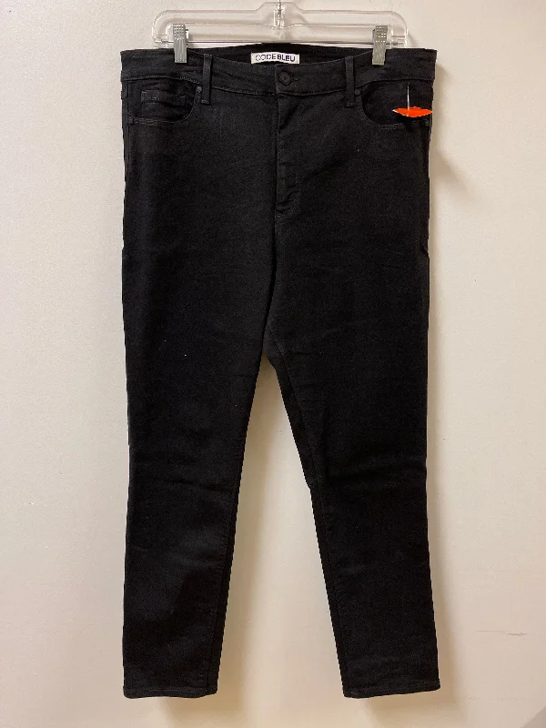 Jeans Straight By Code Blue In Black, Size: 16